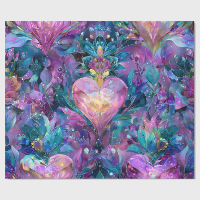 Modern Valentine Wrapping Paper– Abstract Colorful Presentpapper (Platt)