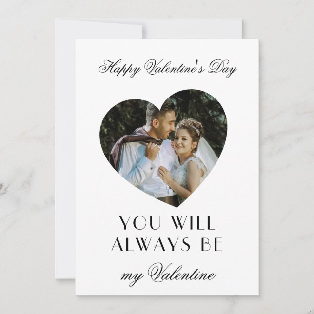 Modern Valentines Day Note Card for Couples to Sha Anteckningskort (Framsida)