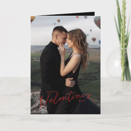 Modern Valentines day par kärlek Photo Valentiness Kort