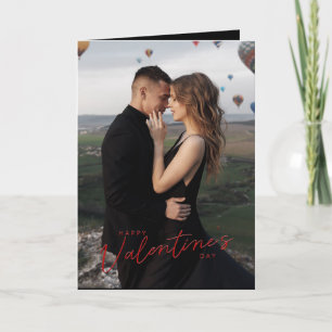 Modern Valentines day par kärlek Photo Valentiness Kort