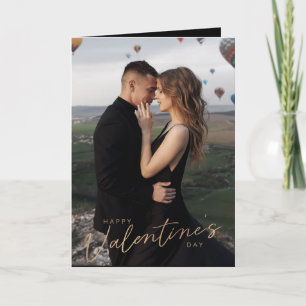 Modern Valentines day par kärlek Photo Valentiness Kort