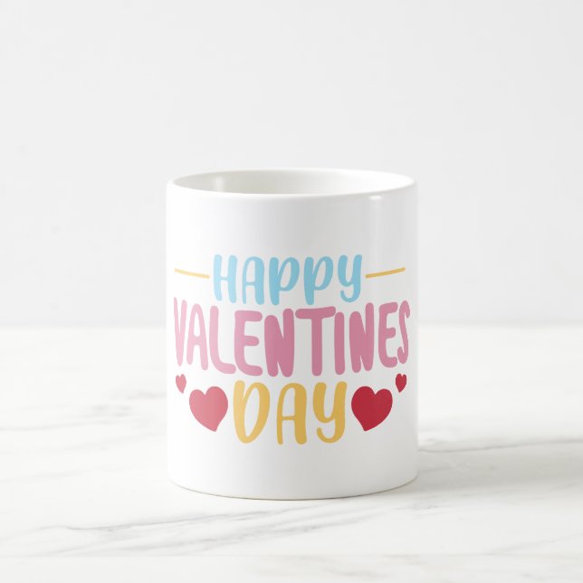 Modern Valentines Day Typography  Kaffemugg (Center)