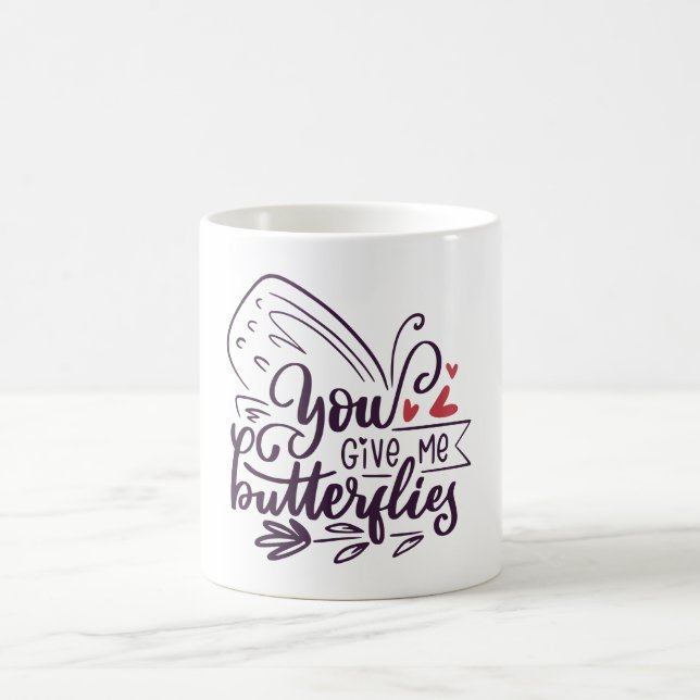 Modern Valentines Day Typography  Kaffemugg (Center)