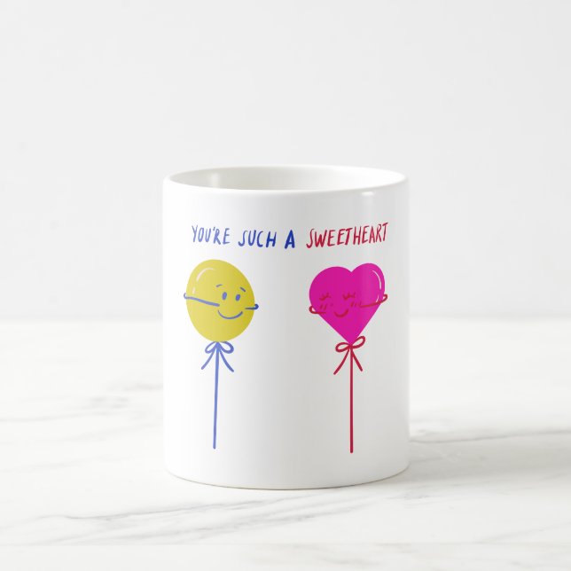 Modern Valentines Day Typography  Kaffemugg (Center)