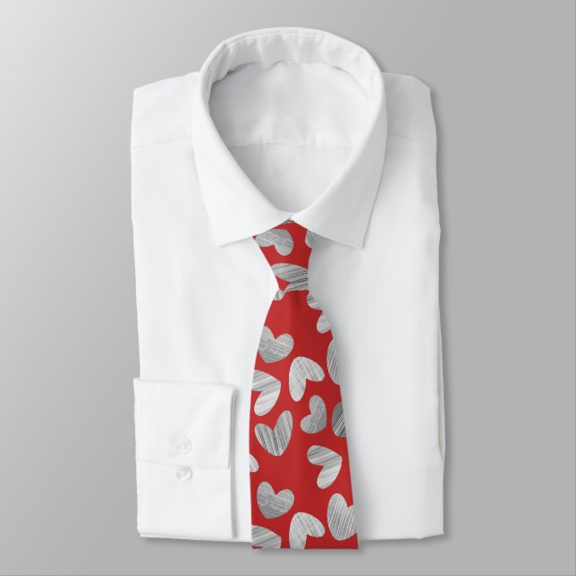 Modern Valentines Heart Mönster Slips (Bunden)