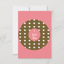 Modern Valentines hjärtdonut chokladbrun Kort