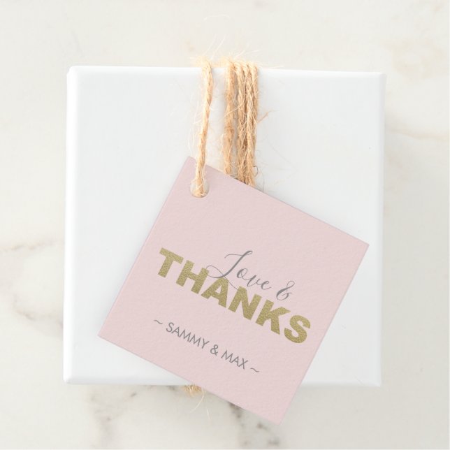 Modern Valentingåva Märkre - Rosa och Guld-förmån Gåvor Etiketter (På plats)