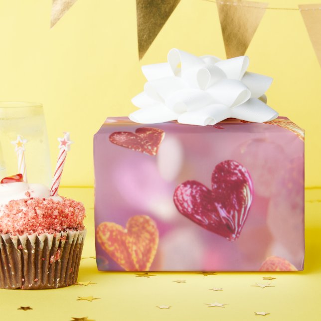 Modern Valentinsknytpapper – Abstrakt Färgrik Presentpapper (Födelsedagsfest)