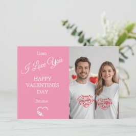 Modern Valentinskort – Mjuk Korall Tack Kort