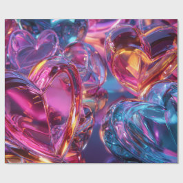Modern Valentinskrympapper - Abstrakt Färgrik Presentpapper