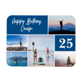 Modern valfri ålder, fem fotosamlingar Grattis på  Magnet