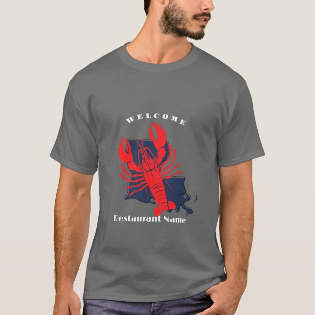 Modern välkommen kräftor Louisiana-användarnamn Wo T Shirt (Framsida)