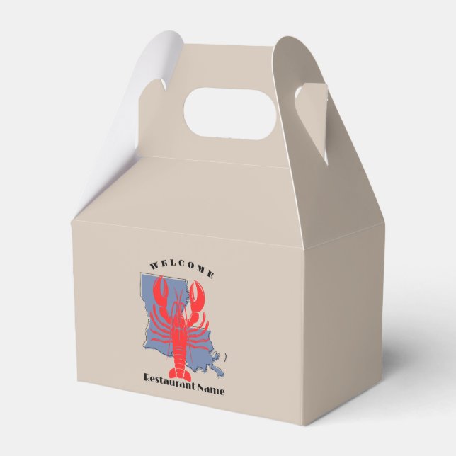 Modern, välkommen röd kräftart Louisiana-användarn Presentaskar (Framsidan Sidan)