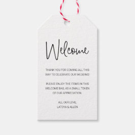 Modern Välkomsthälsgåva Bag Basket Bröllop Presentetikett