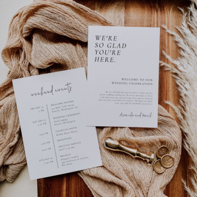 Modern välkomstsida för Brev och tidslinje - Itine Inbjudningar (Skapare uppladdad)