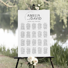 Modern välkomstskylt för 20 bord med sittplatser poster