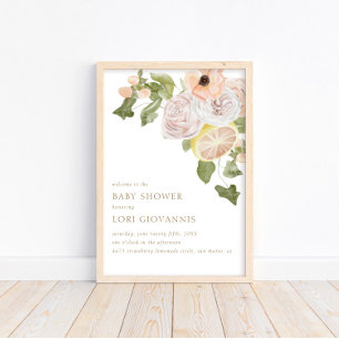 Modern välkomstskylt för Rosa Lemonade-sommarpåläg Poster