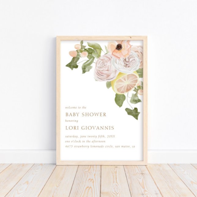 Modern välkomstskylt för Rosa Lemonade-sommarpåläg Poster (Skapare uppladdad)