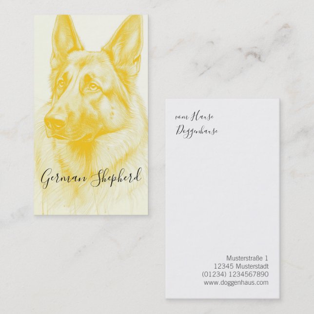 Modern vallhund visitkort (Fram/baksida)