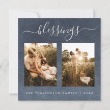 Modern välsignelse Mörk blått julfoto-Helgdag