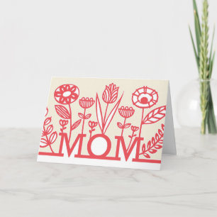 Modern Vår Blommigt Mors dag-kort Kort