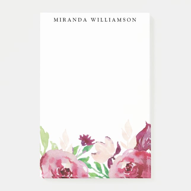 Modern vår blommor post-it block (Framsida)