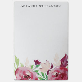 Modern vår blommor post-it block