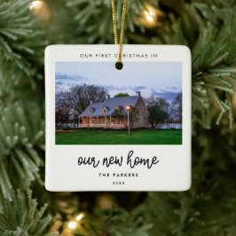 Modern vår första jul i vårt nya hem julgransprydnad keramik