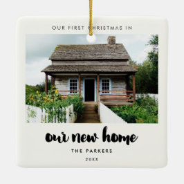 Modern vår första jul i vårt nya hem julgransprydnad keramik