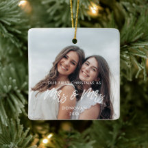 Modern Vår första jul som Mrs. och Mrs.