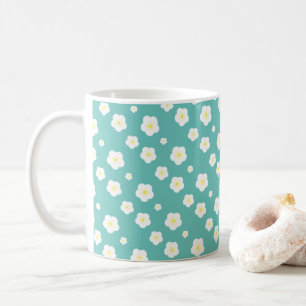 Modern Vår-vattengradient gult mönster Kaffemugg