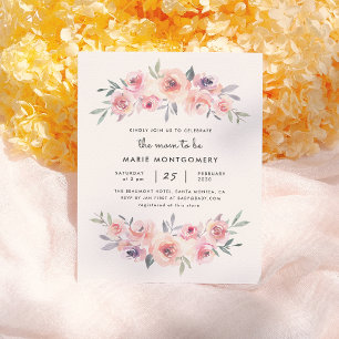 Modern vårblomma för blivande mamma baby shower inbjudan vykort