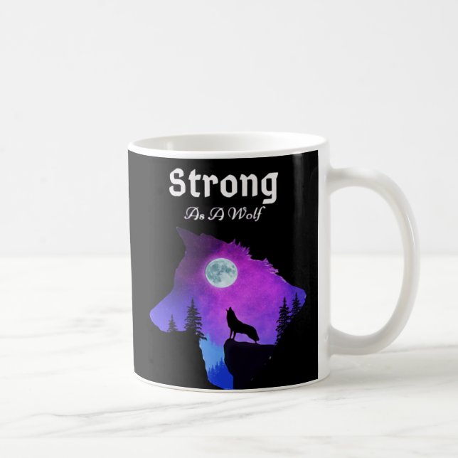 Modern Varg för djur Kaffemugg (Höger)