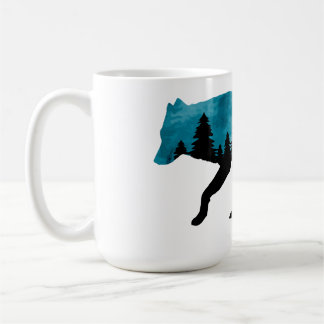 Modern vargsilhuett kaffemugg