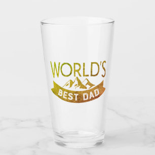 Modern "Världens bästa Pappa"-typografi Fars dag Glaskopp