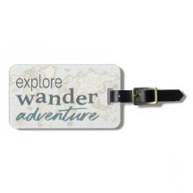 Modern världskarta Travel Äventyr-typografi