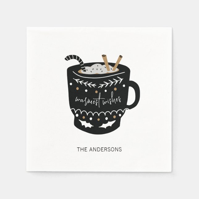 Modern varmaste Önskemål-Hetten, Kakao-Helgdag Pappersservett (Framsidan)