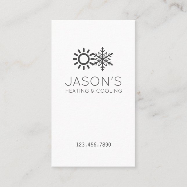 Modern Värme & Kyla HVAC Visitenkort Visitkort (Framsida)