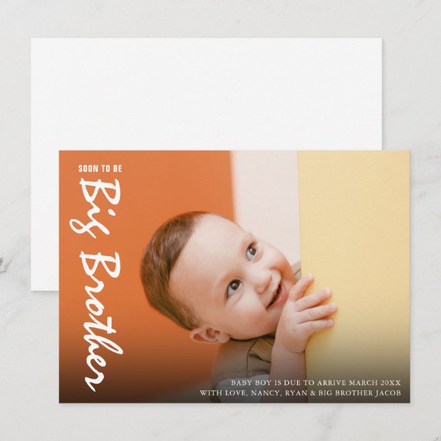 Modern varning för Photo Gravid Big Brother Meddelande (Fram/baksida)