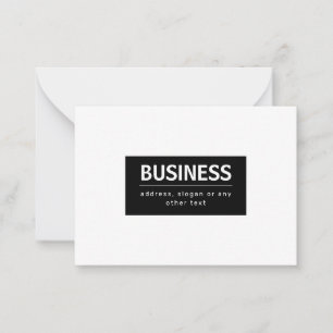 Modern varumärke eller Business Namn Svartvitt Anteckningskort