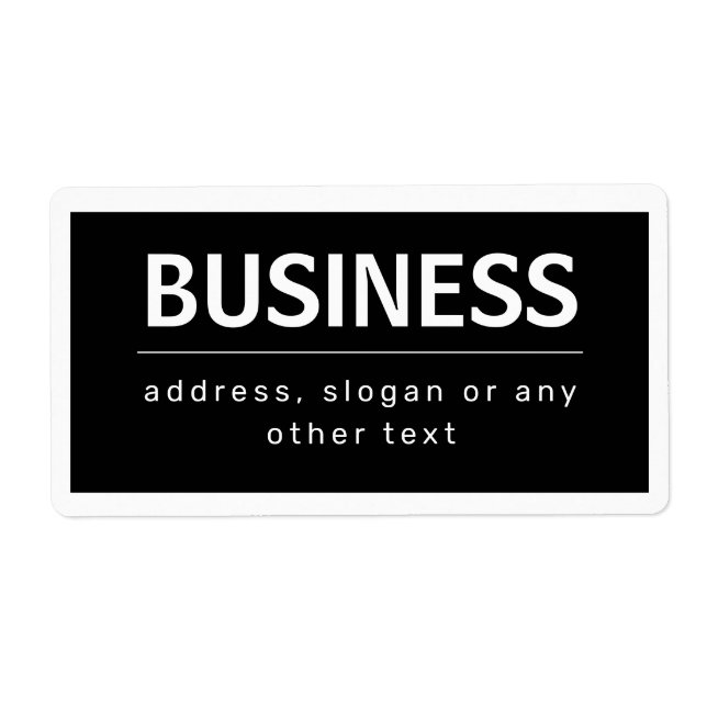 Modern varumärke eller Business Namn | Svartvitt Fraktsedel (Framsidan)