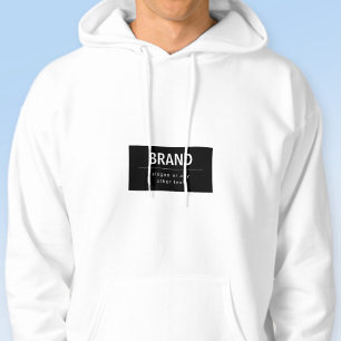 Modern varumärke eller Business Namn Svartvitt Hoodie