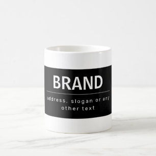 Modern varumärke eller Business Namn Svartvitt Kaffemugg