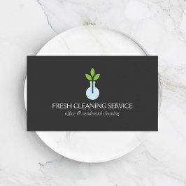 Modern Vas Logotyp Städning Service, Hospitity Visitkort