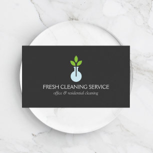 Modern Vas Logotyp Städning Service, Hospitity Visitkort