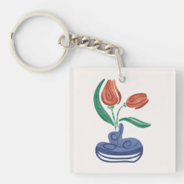 Modern Vas med tulpaner | Blommigt still Life Art