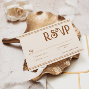 Modern västerländsk bröllops-RSVP-kort OSA Kort