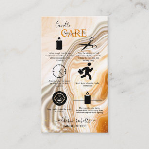 Modern vätskevård Guld och brunt Bläck Candle Care Visitkort