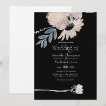 Modern vattenfärg blommor bröllop