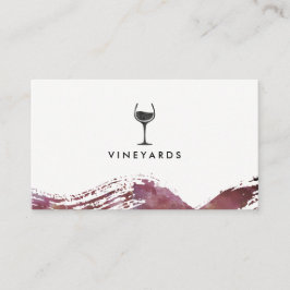 Modern vattenfärg, borstad med Chic Vin-glas Visitkort